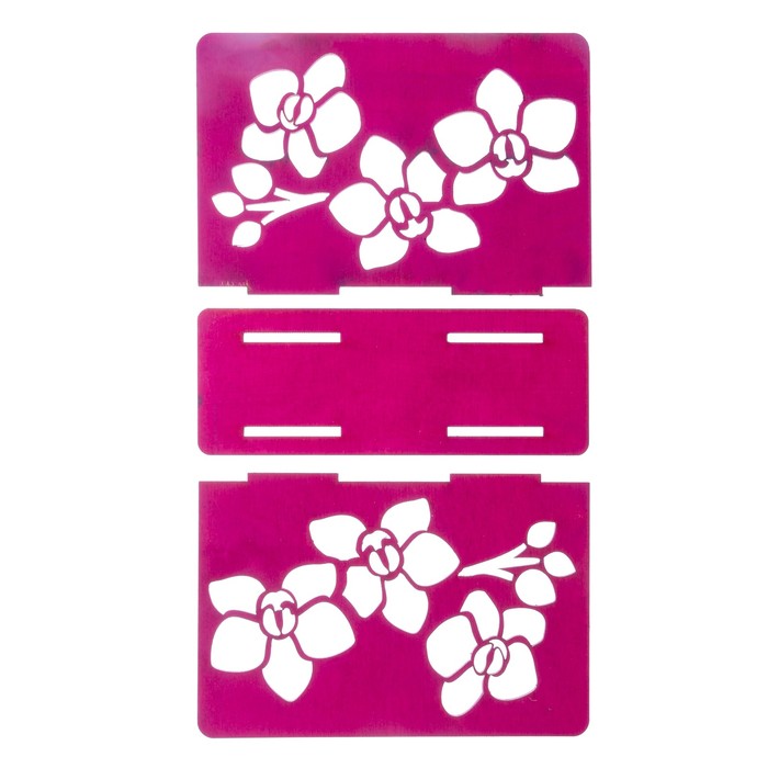 Салфетница деревянная "Орхидеи" розовый цвет