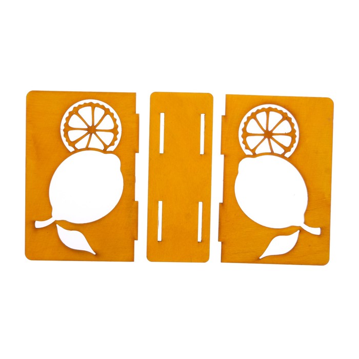 Салфетница деревянная "Лимон" желтый цвет