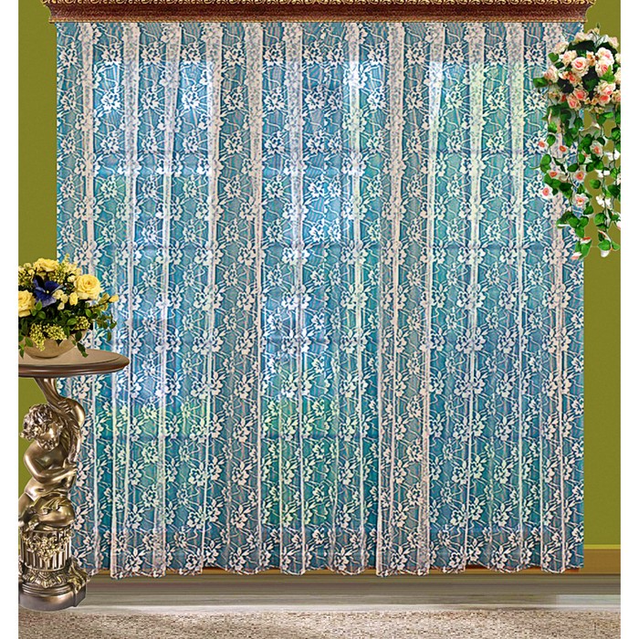 Тюль, размер 270х300 см-1 шт., цвет белый 1177