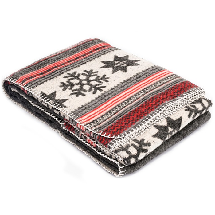 Плед хлопковый "Ласка", размер 170х210 см, цвет серый ЗП-17