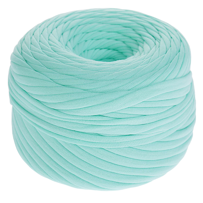 Пряжа трикотажная широкая KNITKA 100м/300гр , ширина 7-9 мм (ментол)