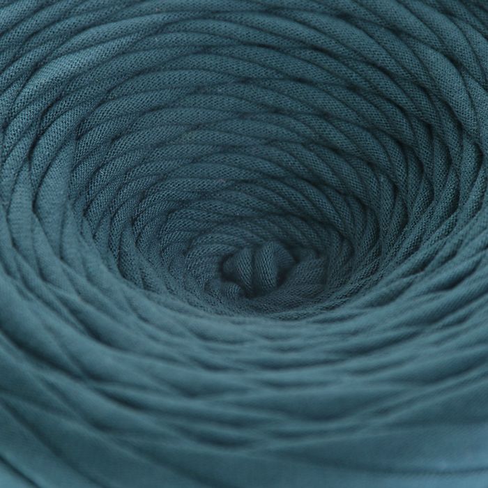 Пряжа трикотажная широкая KNITKA 100м/300гр , ширина 7-9 мм (темно-зел.)