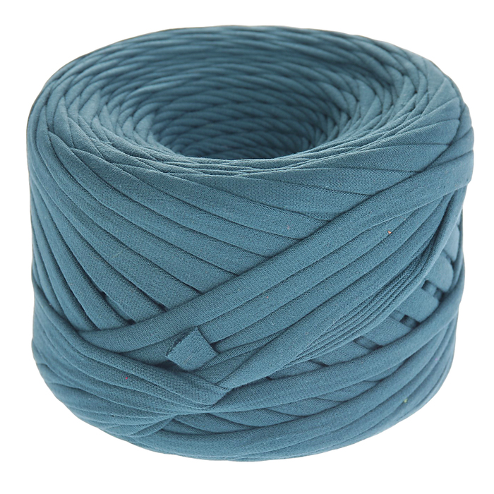 Пряжа трикотажная широкая KNITKA 100м/300гр , ширина 7-9 мм (темно-зел.)