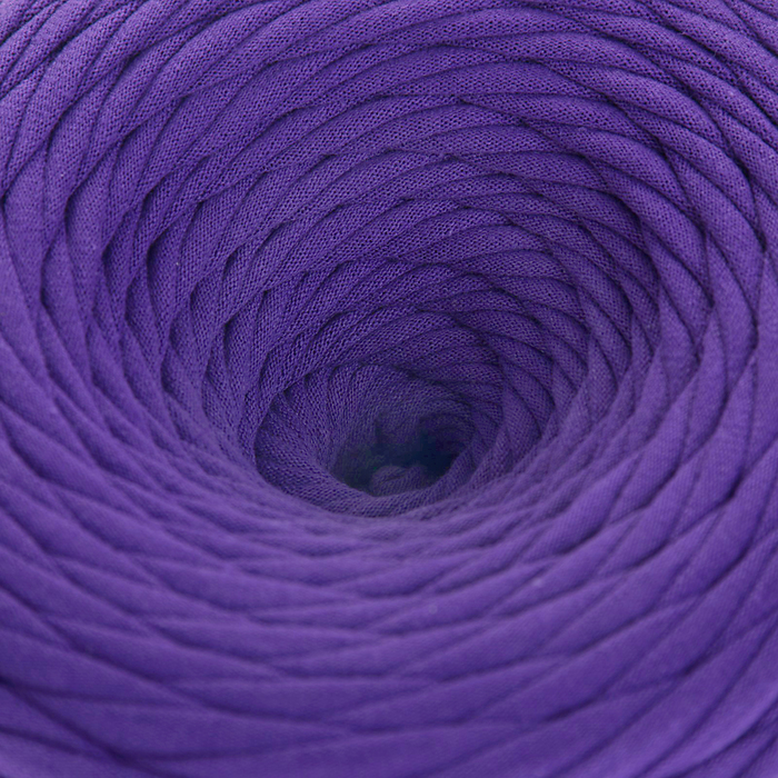 Пряжа трикотажная широкая KNITKA 100м/300гр , ширина 7-9 мм (темно-фиолет.)