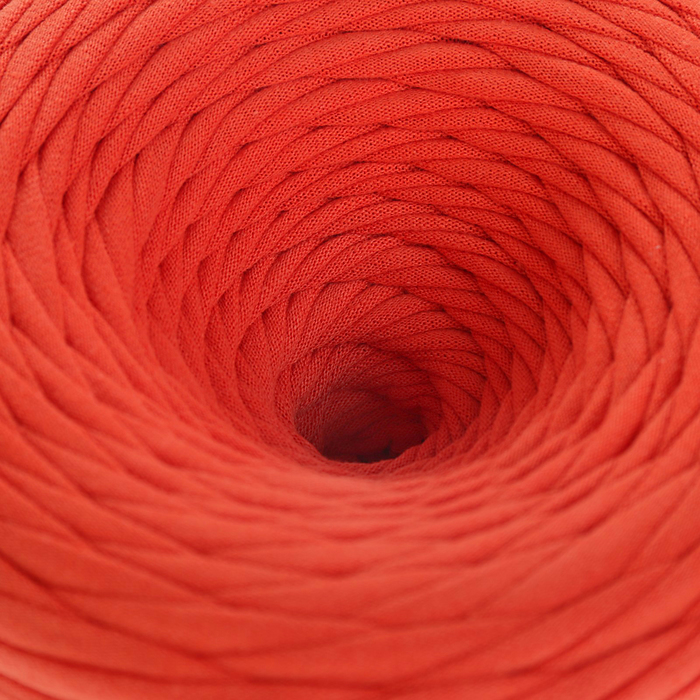 Пряжа трикотажная широкая KNITKA 100м/300гр , ширина 7-9 мм (терракот)