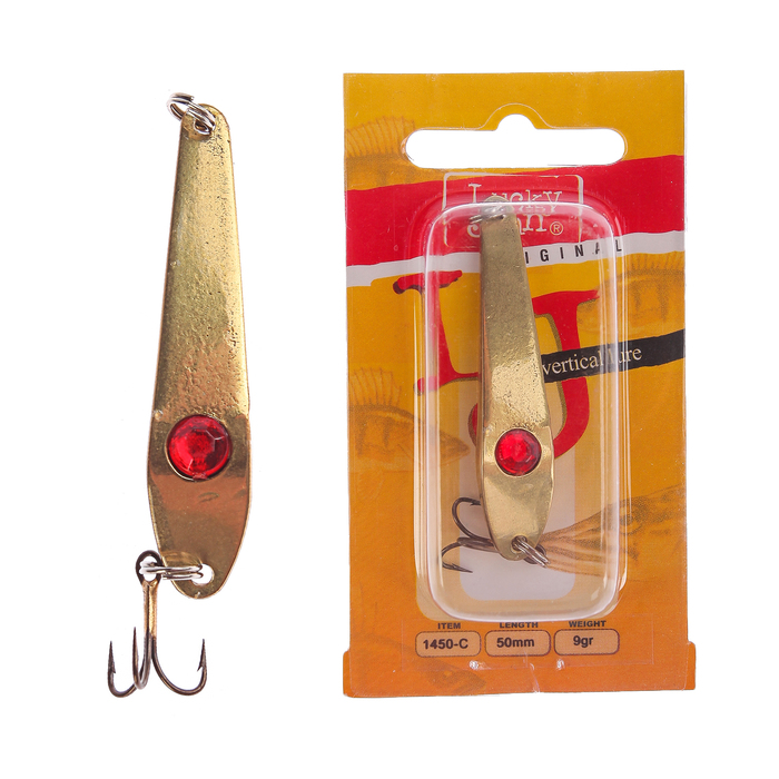 Блесна зимняя Lucky John Fin Model A с тройником, вес 9 гр. C
