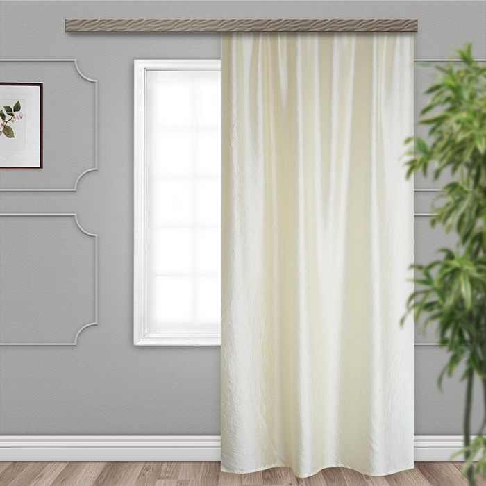 Штора портьерная Тергалет молочный 140х260 см, пэ100%