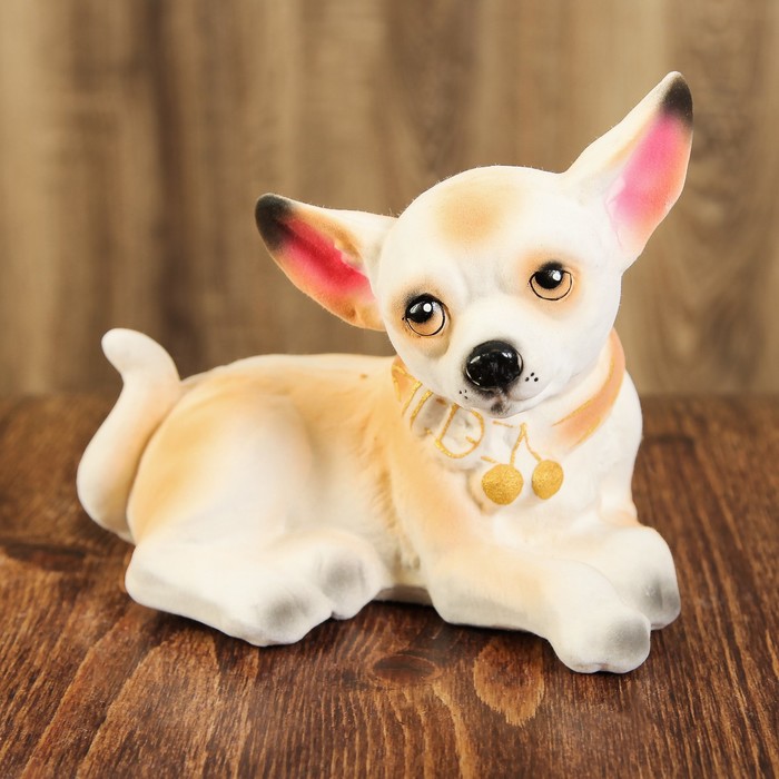 Копилка "Чихуа хуа" лежачий" флок белый