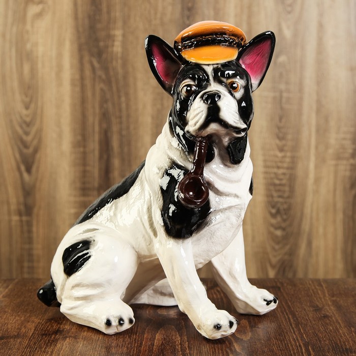 Копилка "Собака детектив"   глянец белый