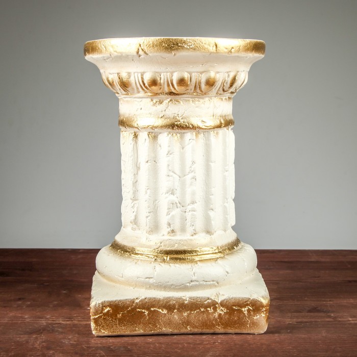 Колонна "Рим№1" белая/золото 33см