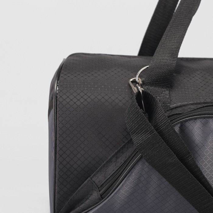 Сумка спортивная, цвет чёрный/серый