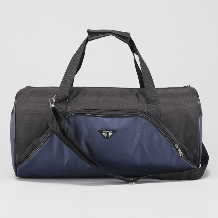 Сумка спортивная СС-02, 46*22*23, рябица чёрно-синий