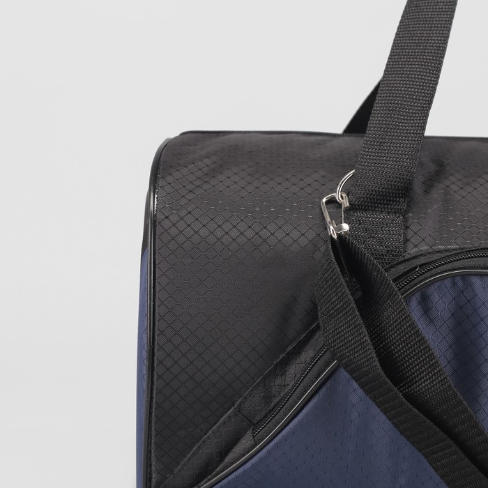 Сумка спортивная СС-02, 46*22*23, рябица чёрно-синий