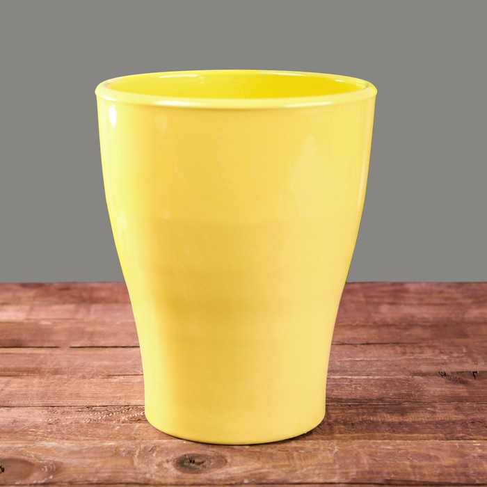 Горшок "Орхидейница" 1,3л глянец жёлтый