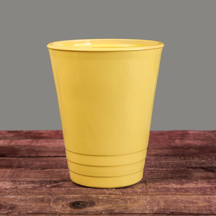 Горшок "Орхидейница" №2 1,1л глянец жёлтый