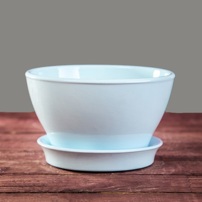 Кашпо "Ксения" фиалочница 16 0,5л голубая