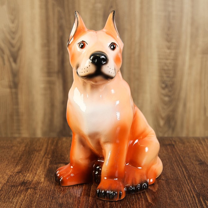 Копилка "Собака Дог", бежевый, глянец