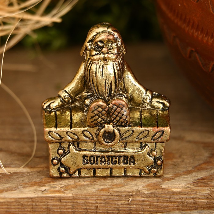 Фигурка миниатюра домовой "Богатства", 3,5 х 3 см