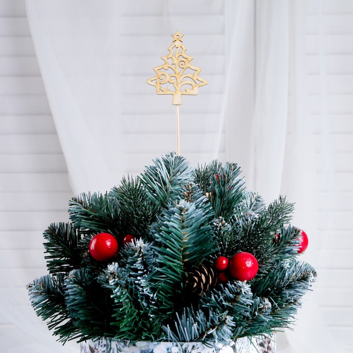 Топпер "Ёлка с узорами"