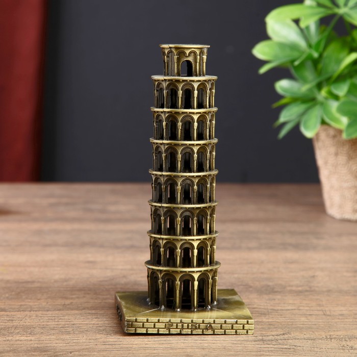 Сувенир металл "Пизанская башня" 15,5х7х7 см