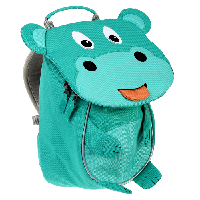 Рюкзачок детский эргономичная спинка Affenzahn Small Friends 25*17*11 "Hilda Hippo", бирюзовый