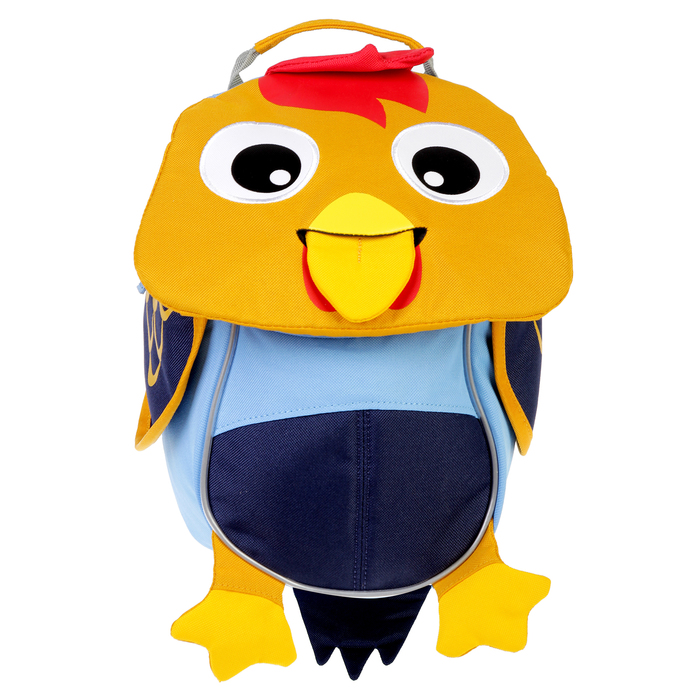 Рюкзачок детский эргономичная спинка Affenzahn Small Friends 25*17*11 "Richi Rooster", голубой/оранжевый