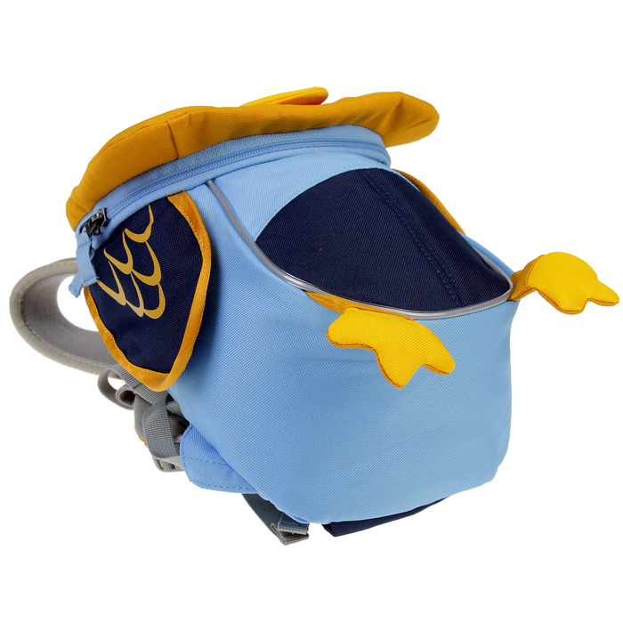 Рюкзачок детский эргономичная спинка Affenzahn Small Friends 25*17*11 "Richi Rooster", голубой/оранжевый