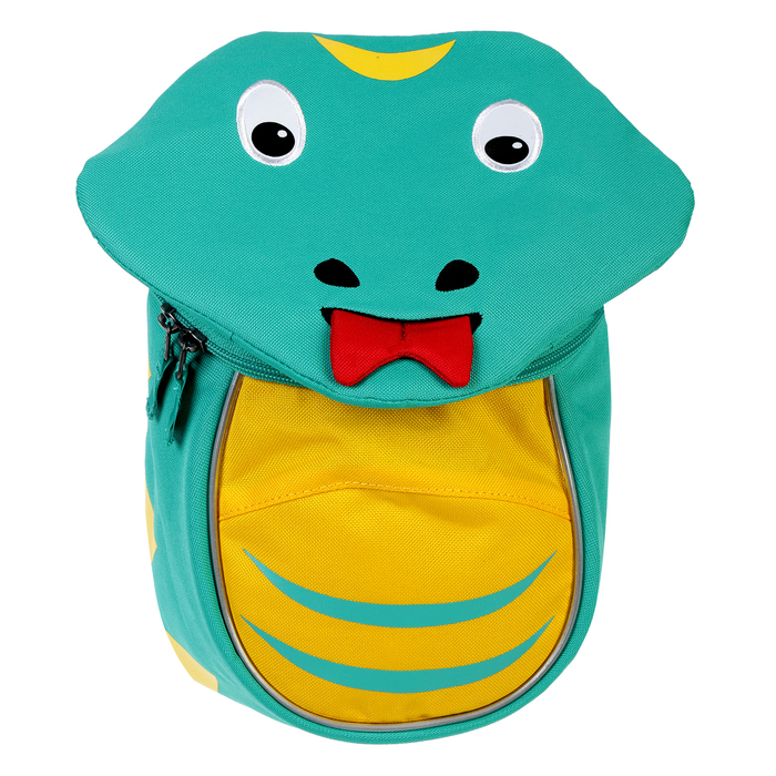 Рюкзачок детский эргономичная спинка Affenzahn Small Friends 25*17*11 "Samuel Snake", бирюзовый/желтый
