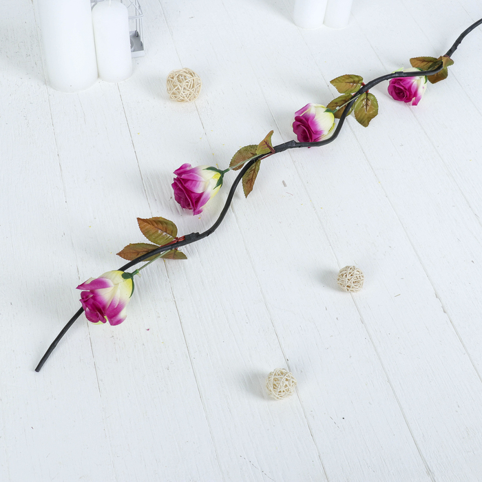 Декор тинги "Роза" двуцветная 150 см (цена за штуку), микс