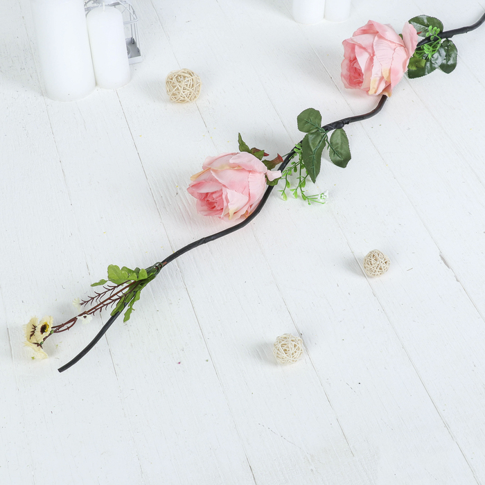 Декор тинги "Роза" с цветами 135 см (цена за штуку), микс