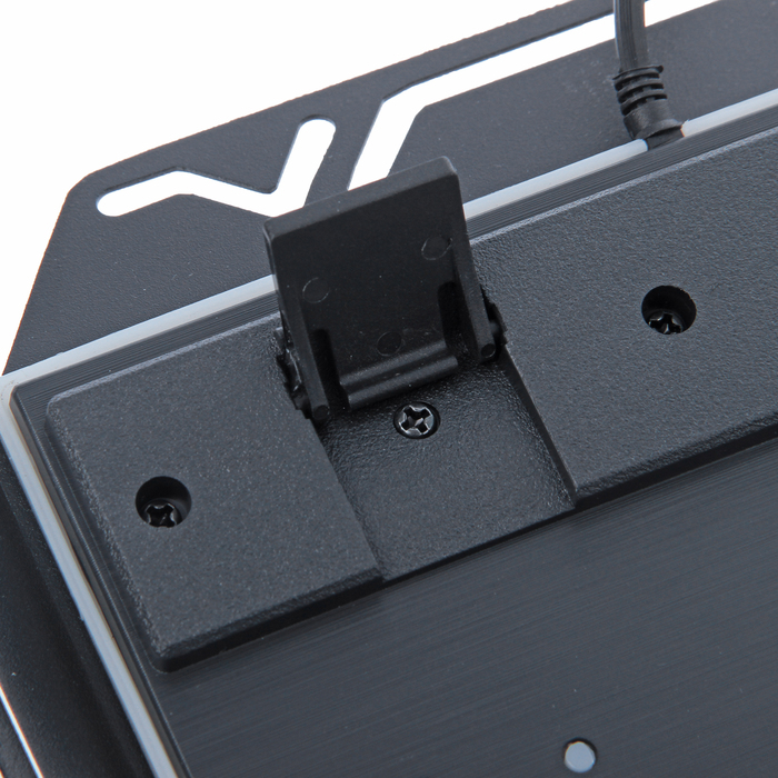 Клавиатура игровая, разноцветная подсветка, корпус металл, провод 150 см, черная