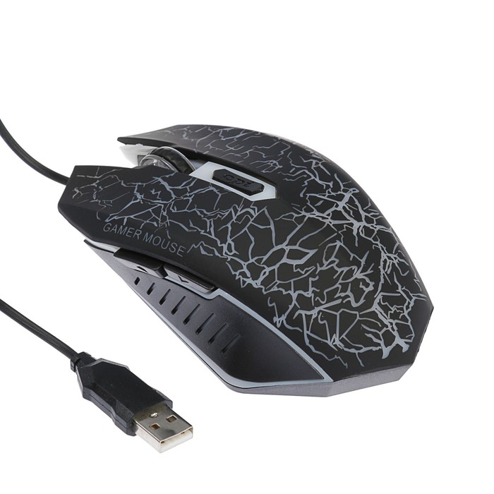 

Мышь LuazON MB-2.9, игровая, оптическая, подсветка, покрытие soft-touch, 1.35 м