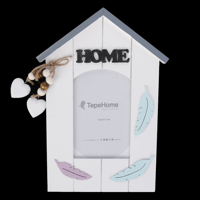 Фоторамка дерево 10х15 см "Пёрышки" 20х18х2,2 см