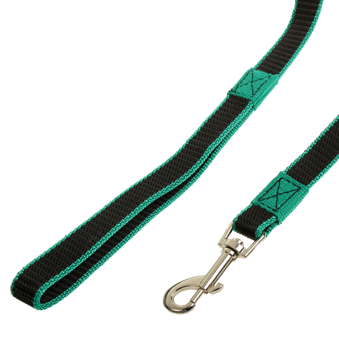 Поводок "Зооник" капроновый с двойной латексной нитью, 5 м х 2 см, зеленый
