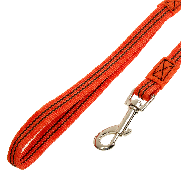 Поводок Зооник капроновый с латексной нитью, 3 м х 1,5 см, оранжевый