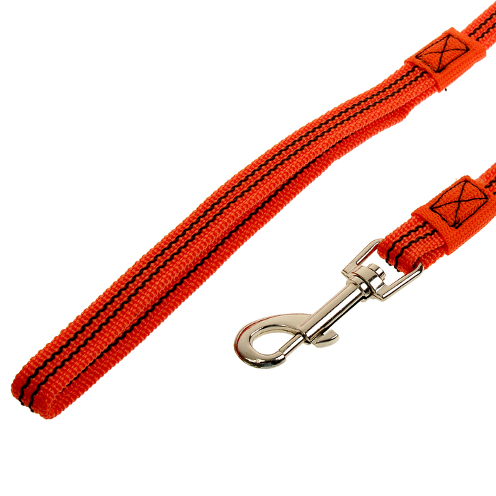Поводок Зооник капроновый с латексной нитью, оранжевый, 7 м х 1,5 см