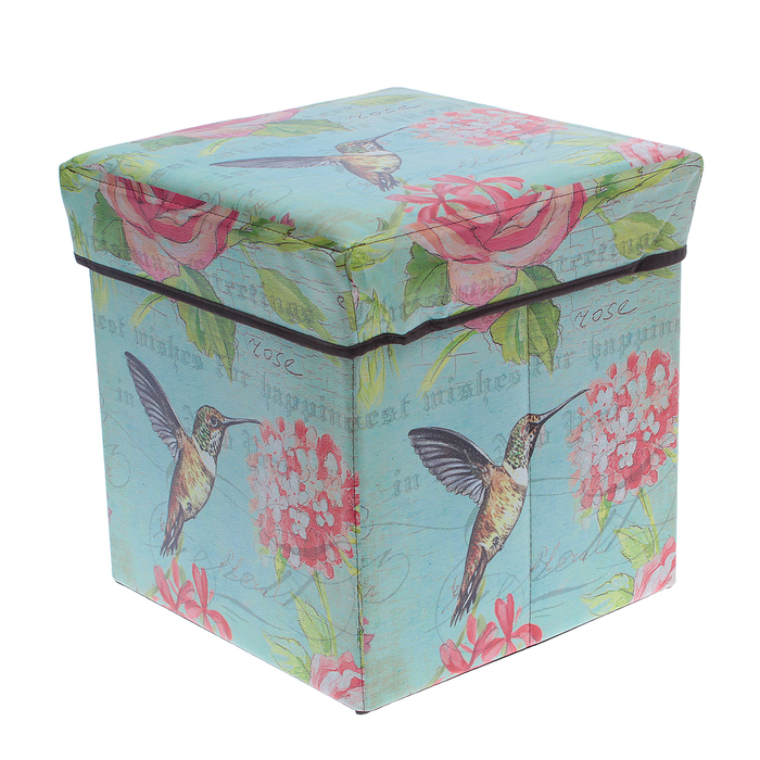 Пуф складной 30х30х30 см "Птичка"