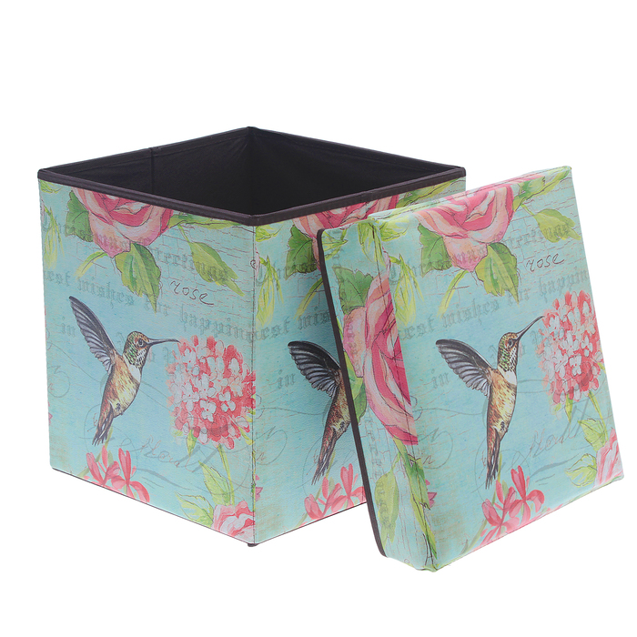 Пуф складной 30х30х30 см "Птичка"