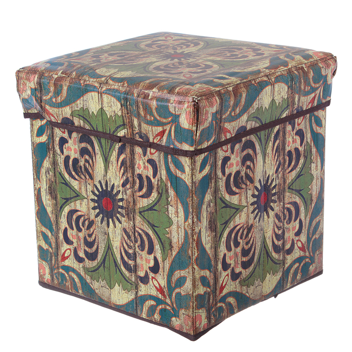 Пуф складной 30х30х30 см "Узоры"