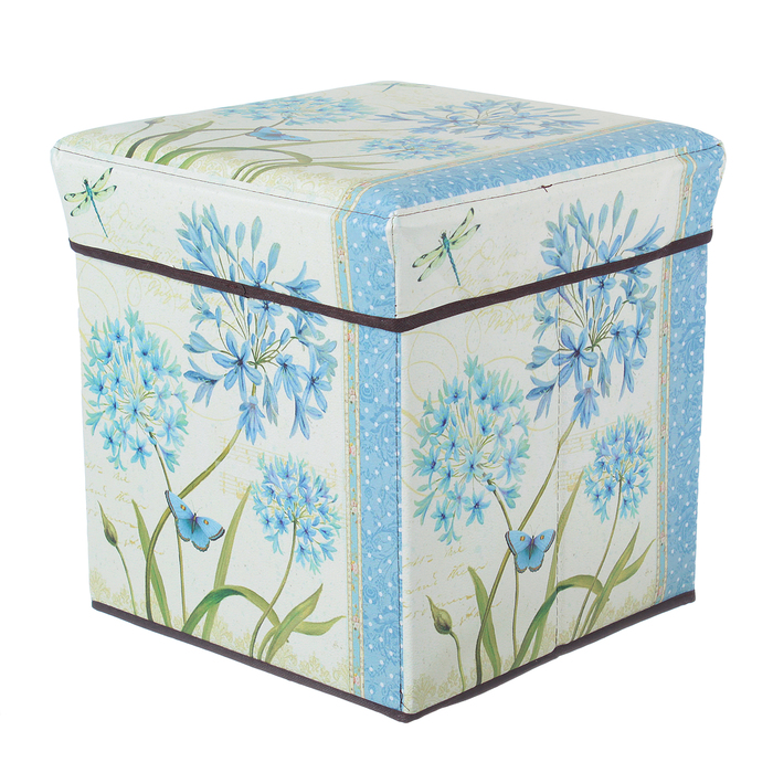Пуф складной 30х30х30 см "Васильки"