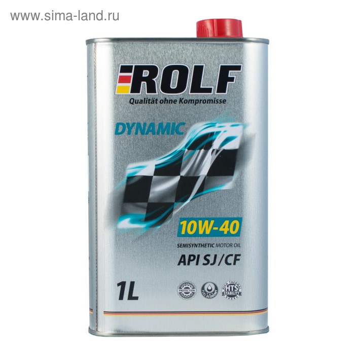 Моторное масло Rolf Dynamic 10W-40 SJ/CF полусинтетика, 1 л масло моторное 4т sterwins 10w 40 полусинтетика 0 6 л
