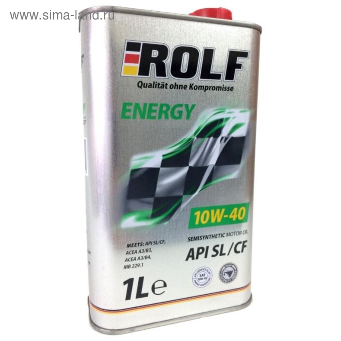 Моторное масло Rolf Energy 10W-40 SL/CF полусинтетика, 1 л масло моторное 4т sterwins 10w 40 полусинтетика 0 6 л
