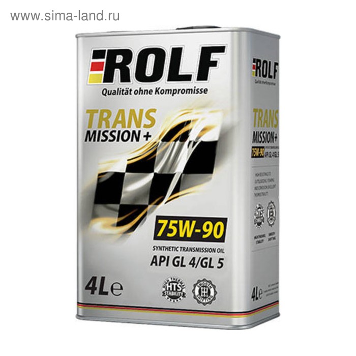 фото Трансмиссионное масло rolf 75w-90 api gl-4 полусинтетика, 4 л