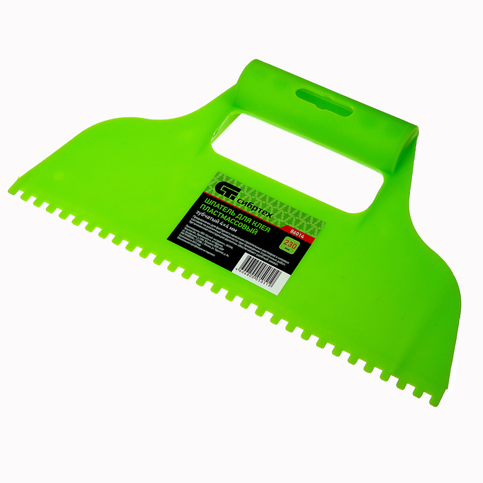 Шпатель для клея "СИБРТЕХ", 230 мм, зуб 4х4 мм, пластик