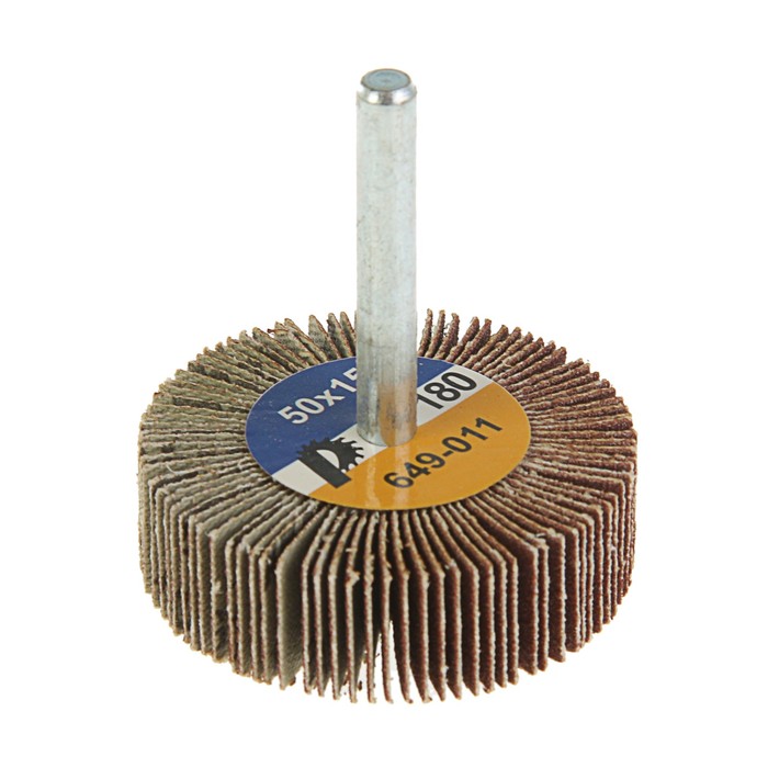 Круг лепестковый с оправкой "ПРАКТИКА", 50х15мм, P180, хвостовик 6 мм