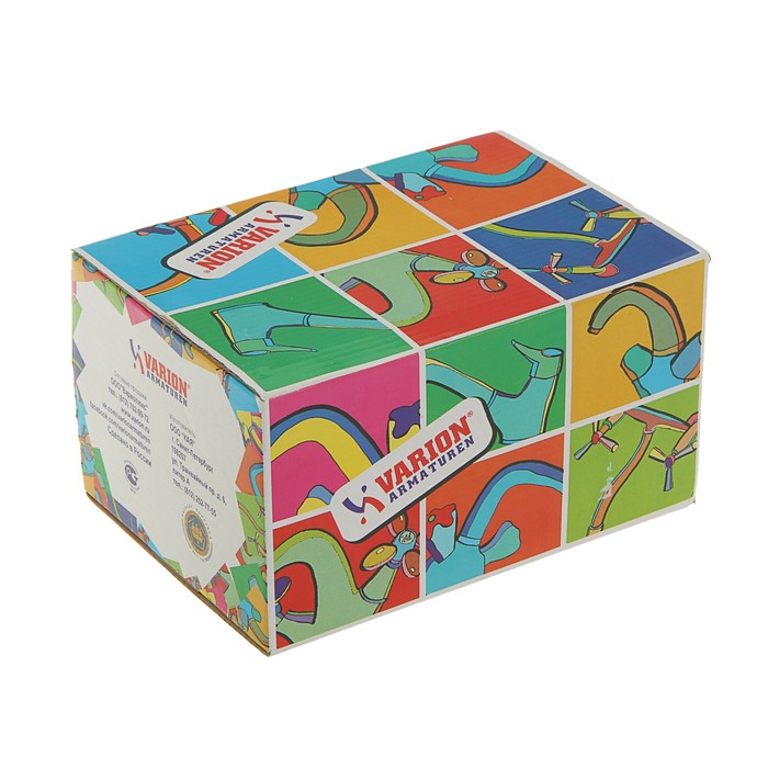 Смеситель для раковины Varion Armaturen 1340142, двухрычажный, короткий излив, хром