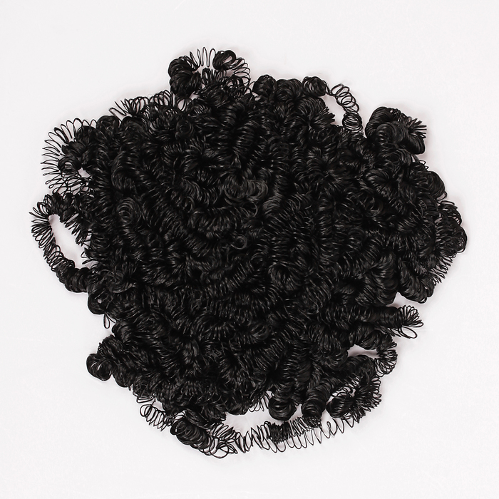 Волосы для кукол и игрушек кудрявые, 70 г, 3 шт., чёрный