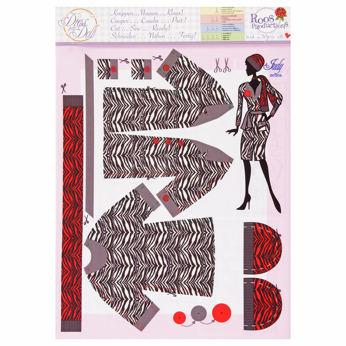 Наборы для изготовления одежды для кукол "Judy Zebra"