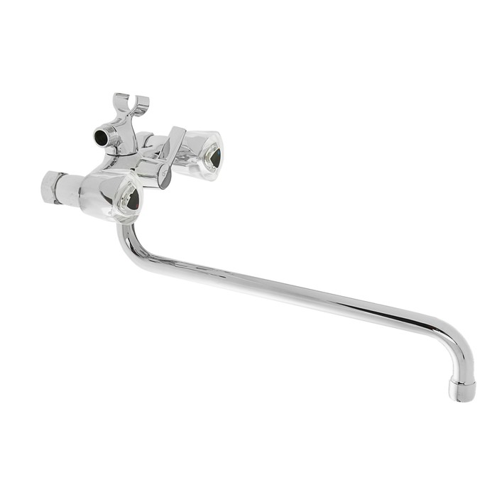 Смеситель для ванны Varion Armaturen "Хром" 7012142, S-образный излив 330 мм