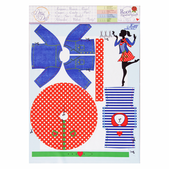 Наборы для изготовления одежды для кукол "Lucy Polka Dots"